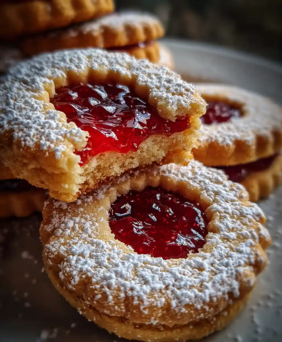Linzer Cookie Recipe Almond Sandwich Jam Cookies