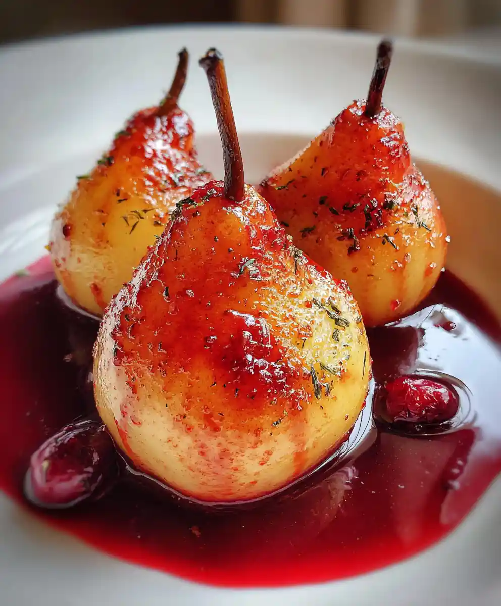 Baked Pears Recipe With Ruby Cranberry Syrup 5 baked pears recipe with Ruby Cranberry Syrup