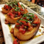 Bruschetta Recipe Tomato Ruby Bruschetta With Basil Ribbons 1761521795.3345506