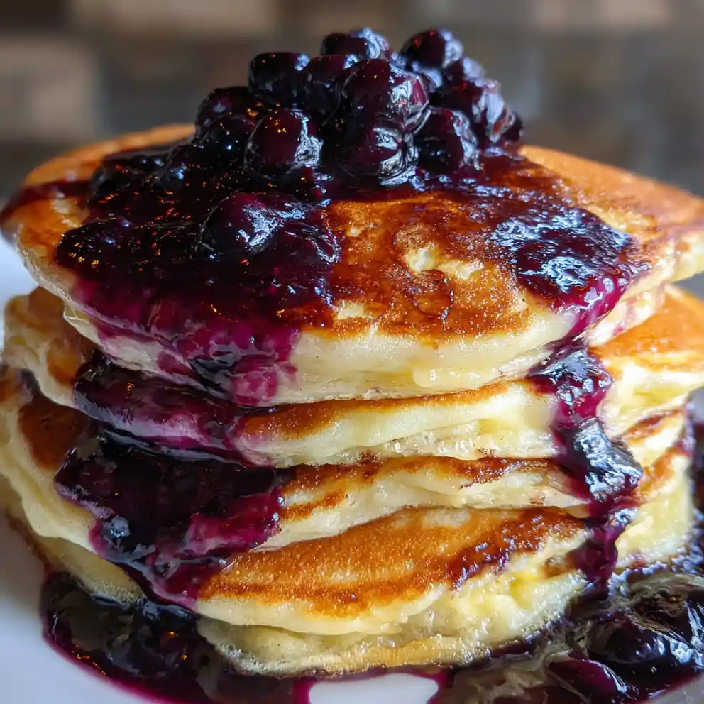 Buttermilk Pancake Recipe With Blueberry Pool Drizzle 1760291658.9532804