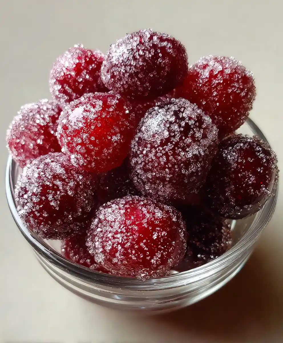 candied cranberries recipe with Frosted Ruby Sparkle