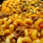 Cheeseburger Pasta Recipe Ketchup Red Cheeseburger Pasta With Pickle Relish 1761491205.576364