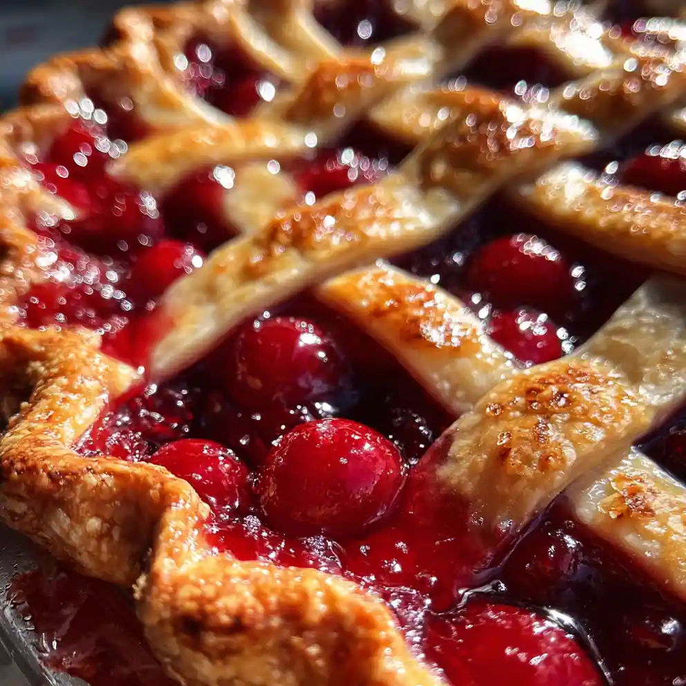 cherry pie recipe Ruby Cherry Pie With Lattice Top