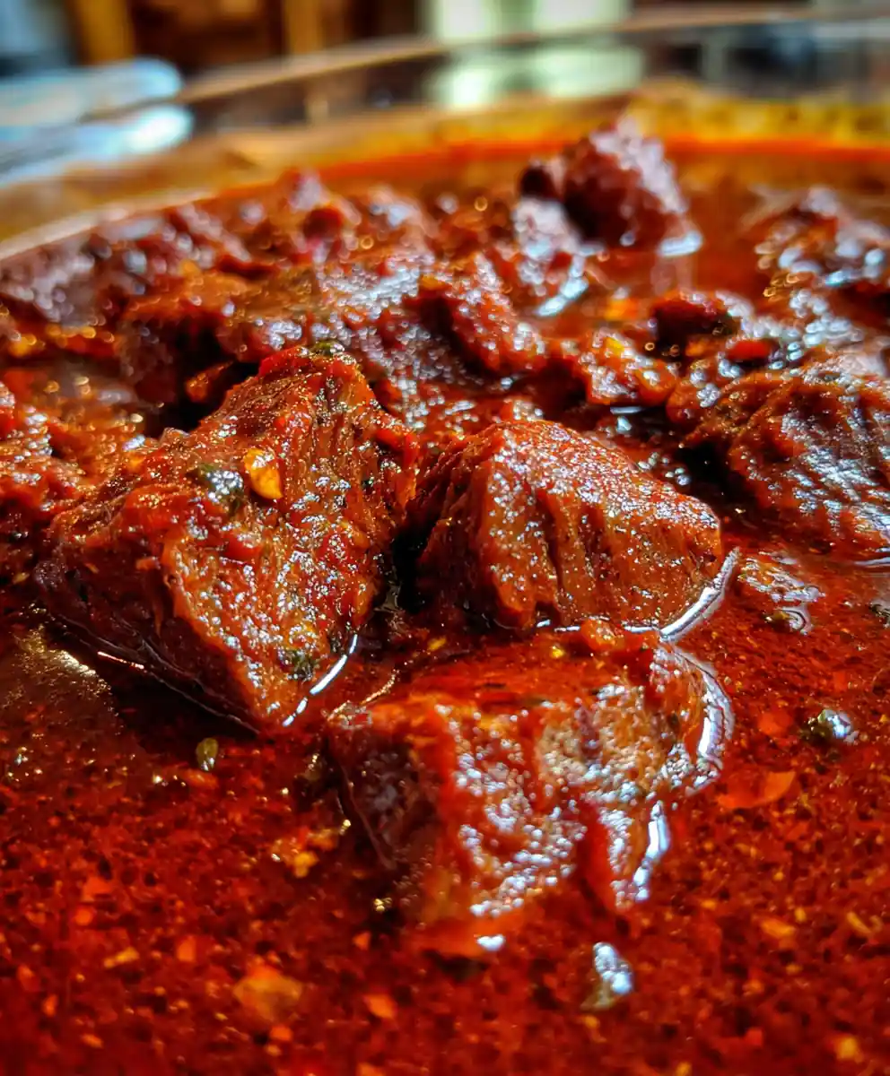 chili colorado recipe In Brick-Red Chile Bath