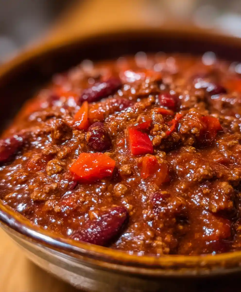 chilli recipe With Fire-Roasted Red Pepper Chunks