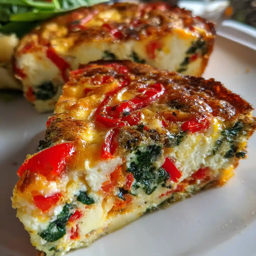 Crustless Quiche Recipe With Roasted Red Pepper Ribbons 1760778285.1943028