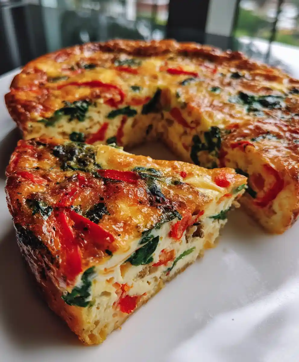 Crustless Quiche Recipe With Roasted Red Pepper Ribbons 5 crustless quiche recipe With Roasted Red Pepper Ribbons