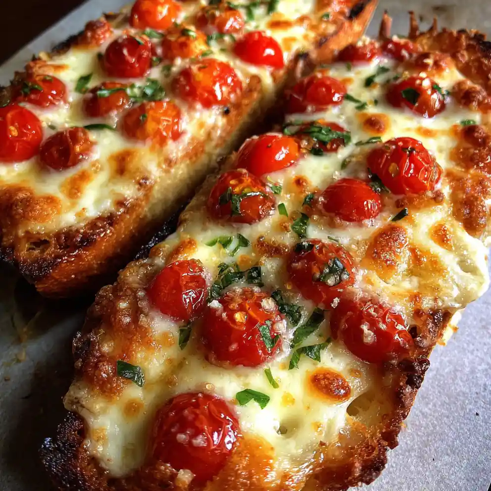 french bread pizza recipe With Cherry Tomato Confetti