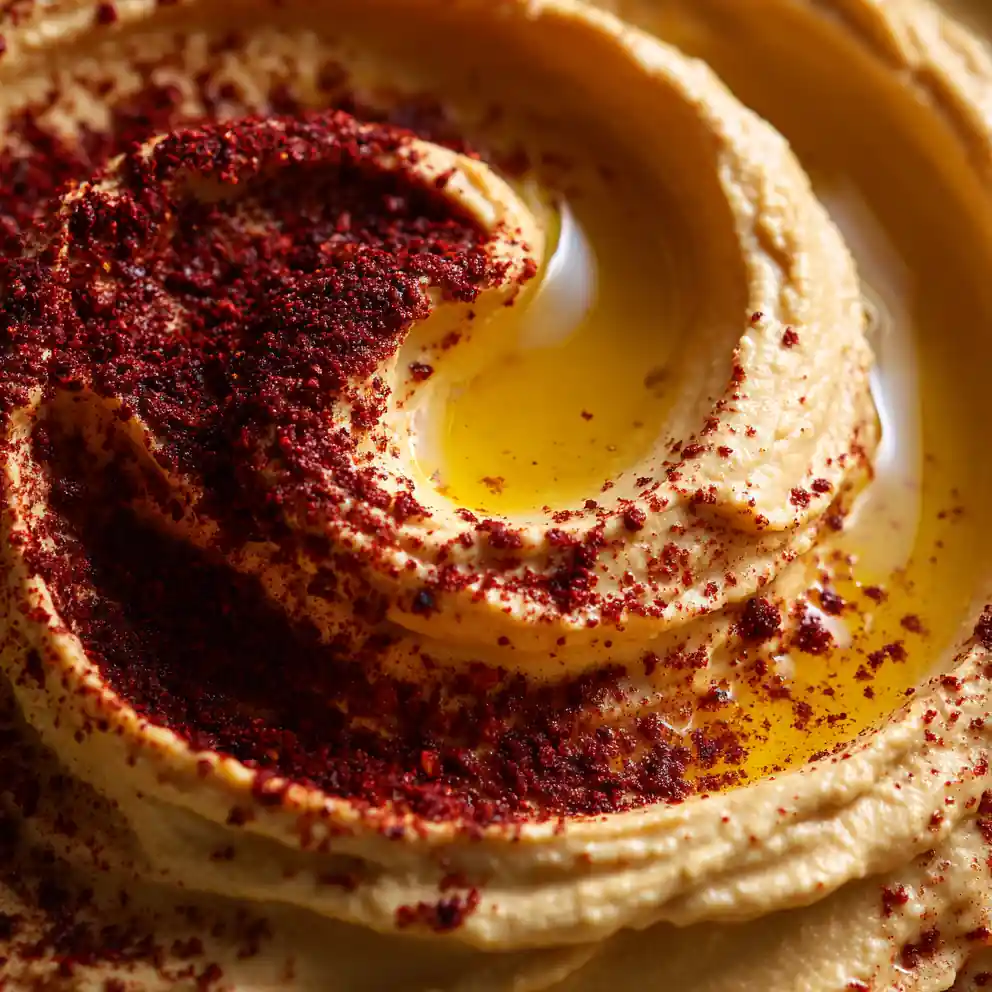 garlic hummus recipe Paprika-Red Garlic Hummus With Olive Oil Pool