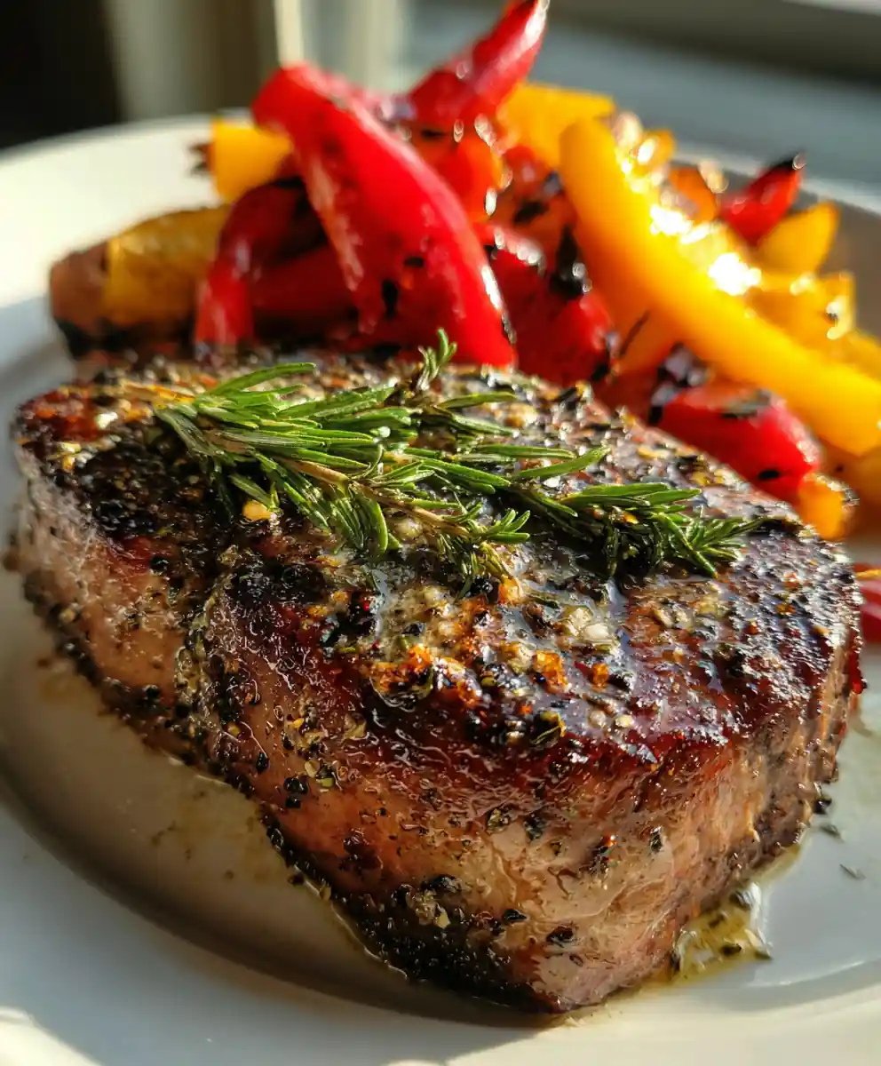 gordon ramsay steak recipe Herb-Crust Gordon Ramsay Steak With Charred Peppers