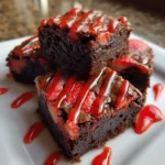 Homemade Brownie Recipe With Strawberry Stripe Drizzle 1760781417.4100506