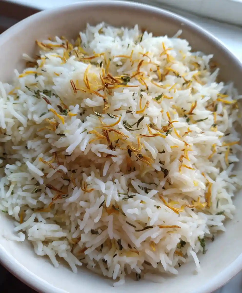Jeera Rice Recipe With Saffron Petals 5 jeera rice recipe with Saffron Petals