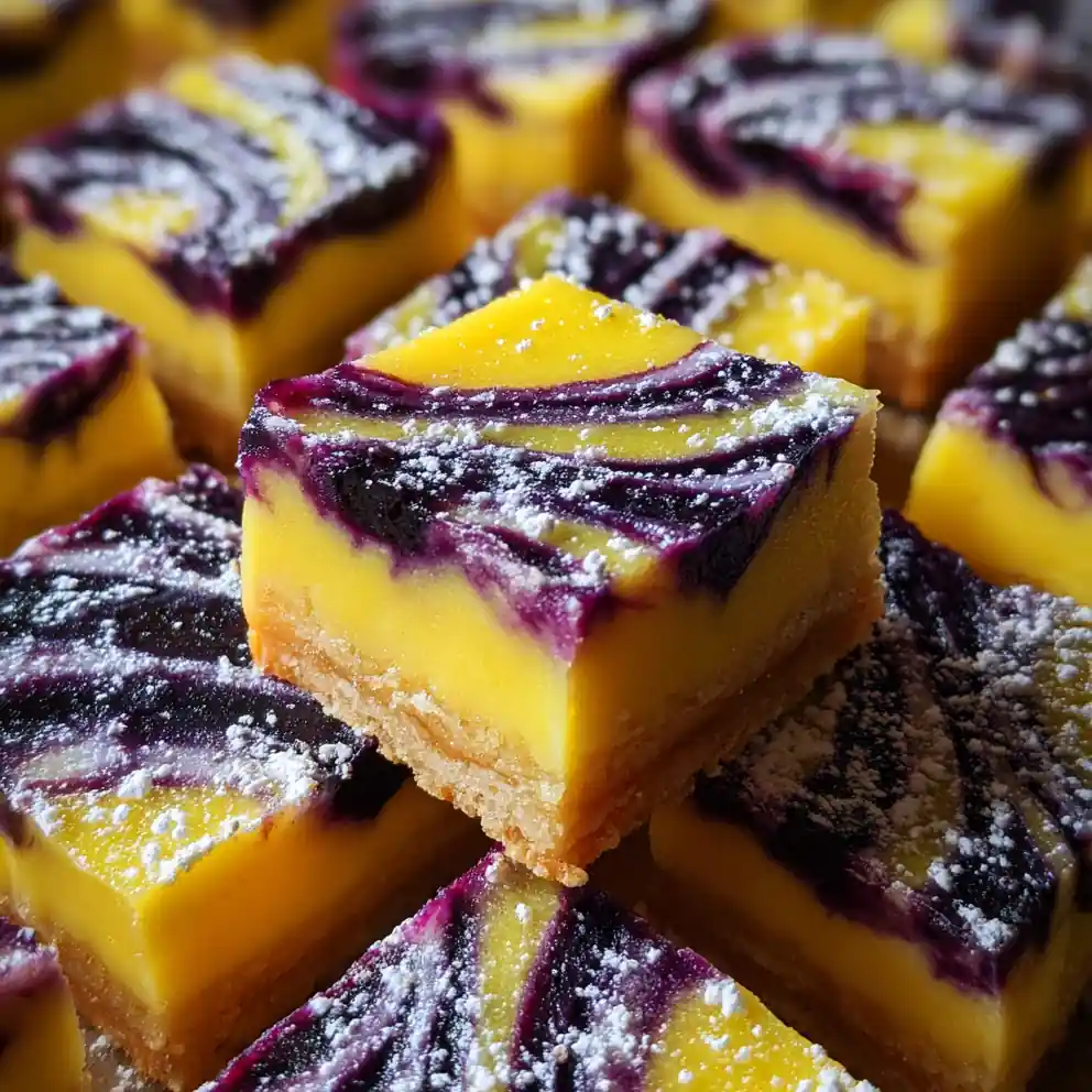 lemon bars recipe With Blueberry Ripple Top