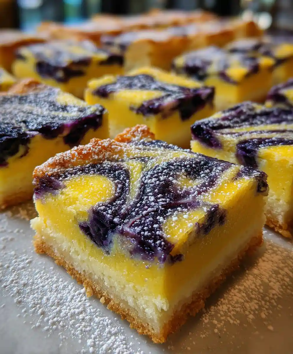 lemon bars recipe With Blueberry Ripple Top