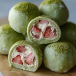 Mochi Ice Cream Recipe With Matcha Dust And Strawberry 1761951173.6418412