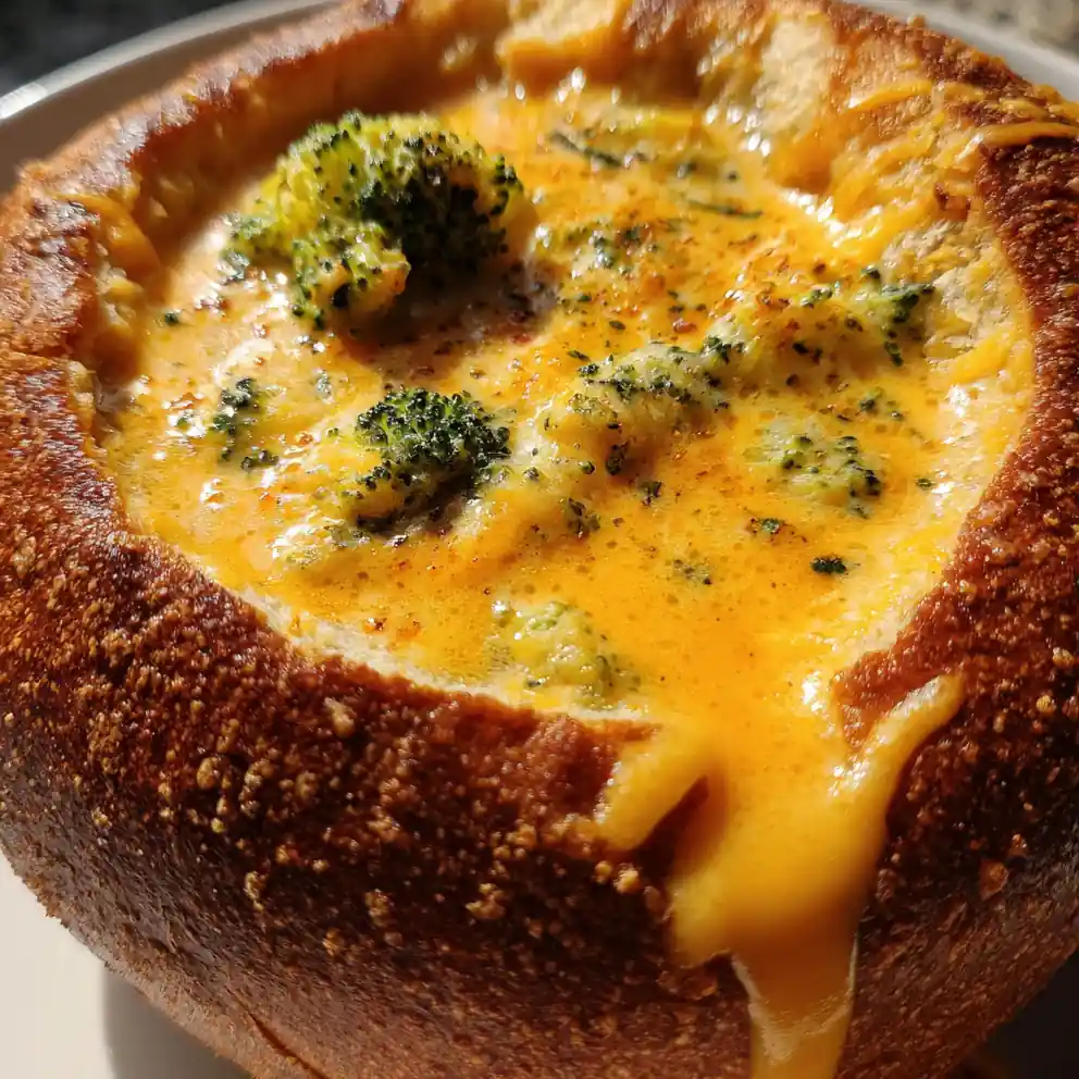 Panera Bread Broccoli Cheddar Soup Recipe In Orange Cheddar Bread Bowls 4 panera bread broccoli cheddar soup recipe In Orange Cheddar Bread Bowls