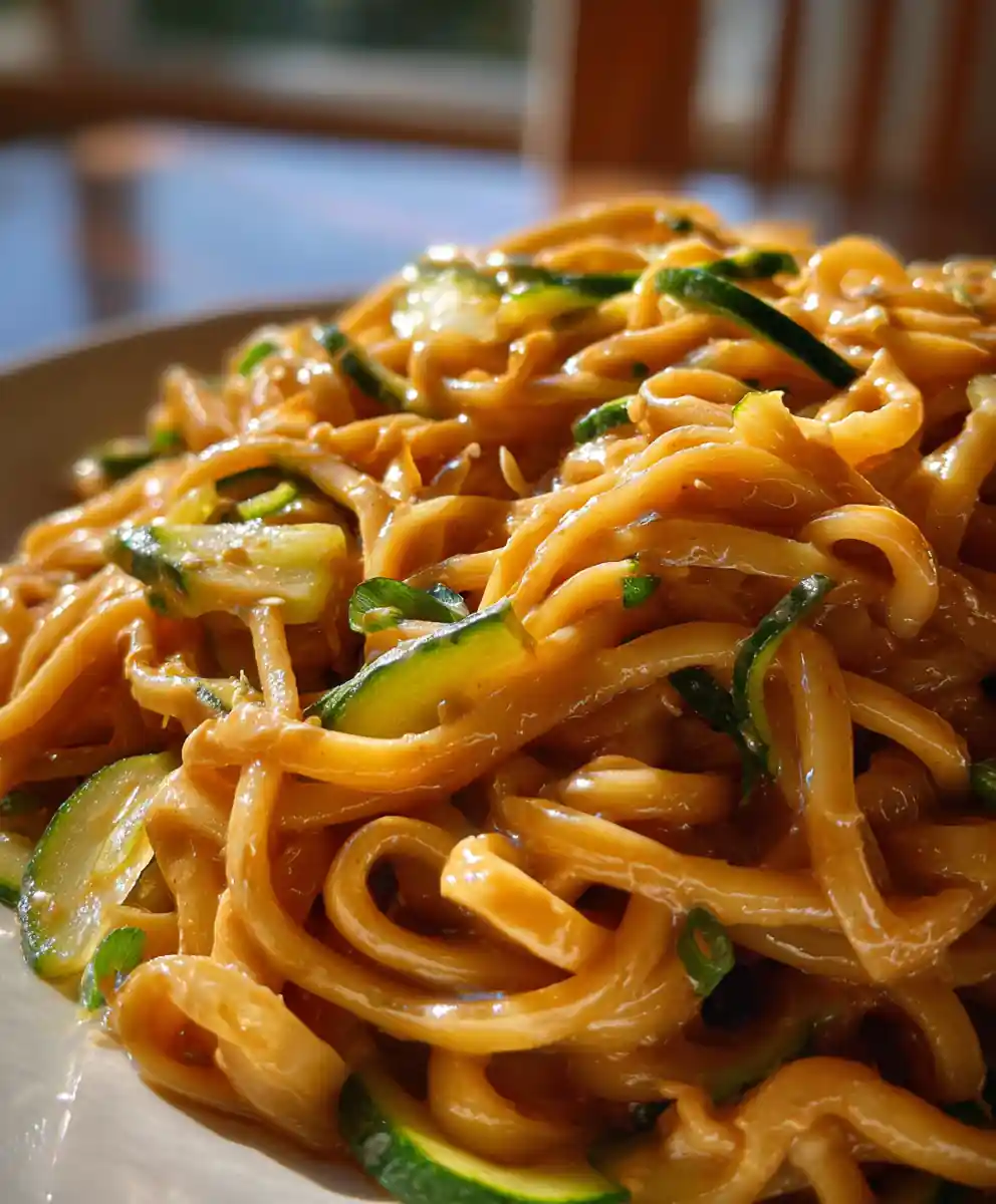 peanut butter noodles recipe Chili-Peanut Butter Noodles With Cucumber Ribbons