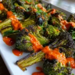 Roasted Broccoli Recipe With Red Pepper Romesco Drizzle 1760777446.7066205