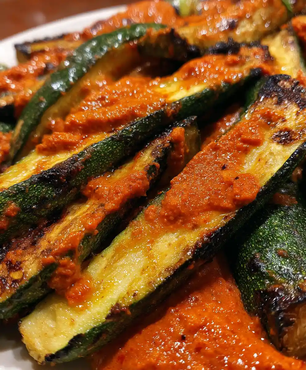 roasted zucchini recipe With Red Pepper Romesco Brush