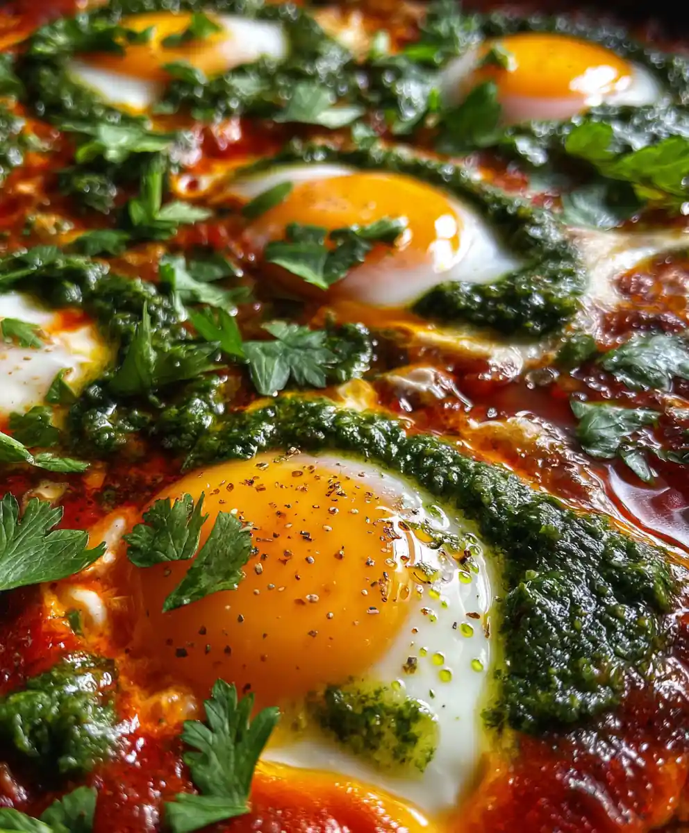 Shakshuka Recipe With Emerald Herb Swirl 5 shakshuka recipe With Emerald Herb Swirl