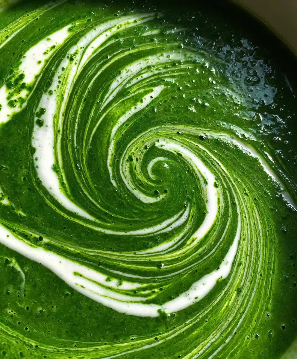 spinach soup recipe Emerald Spinach Soup With Yogurt Swirl