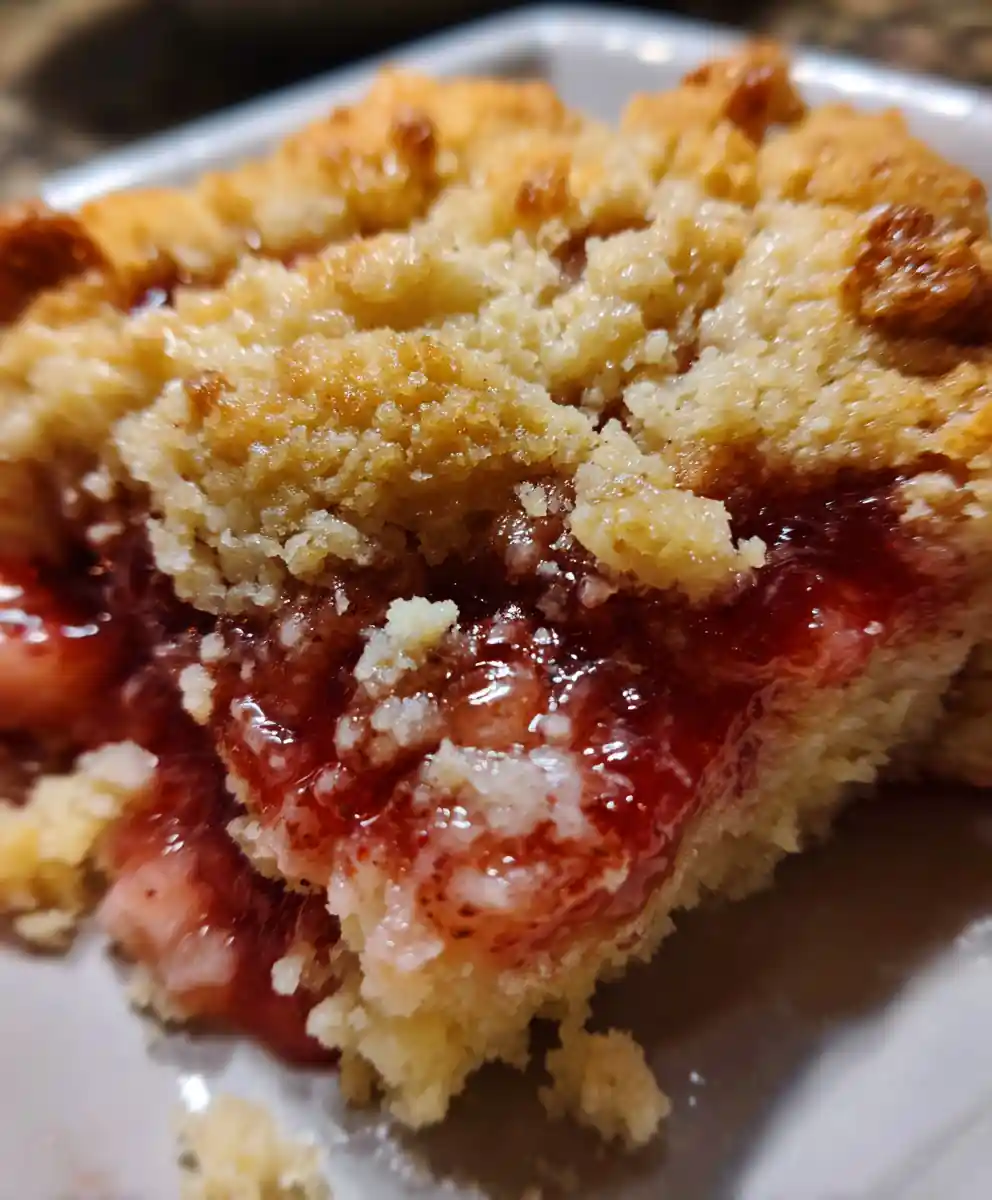 strawberry dump cake recipe with Blush Crumble Top