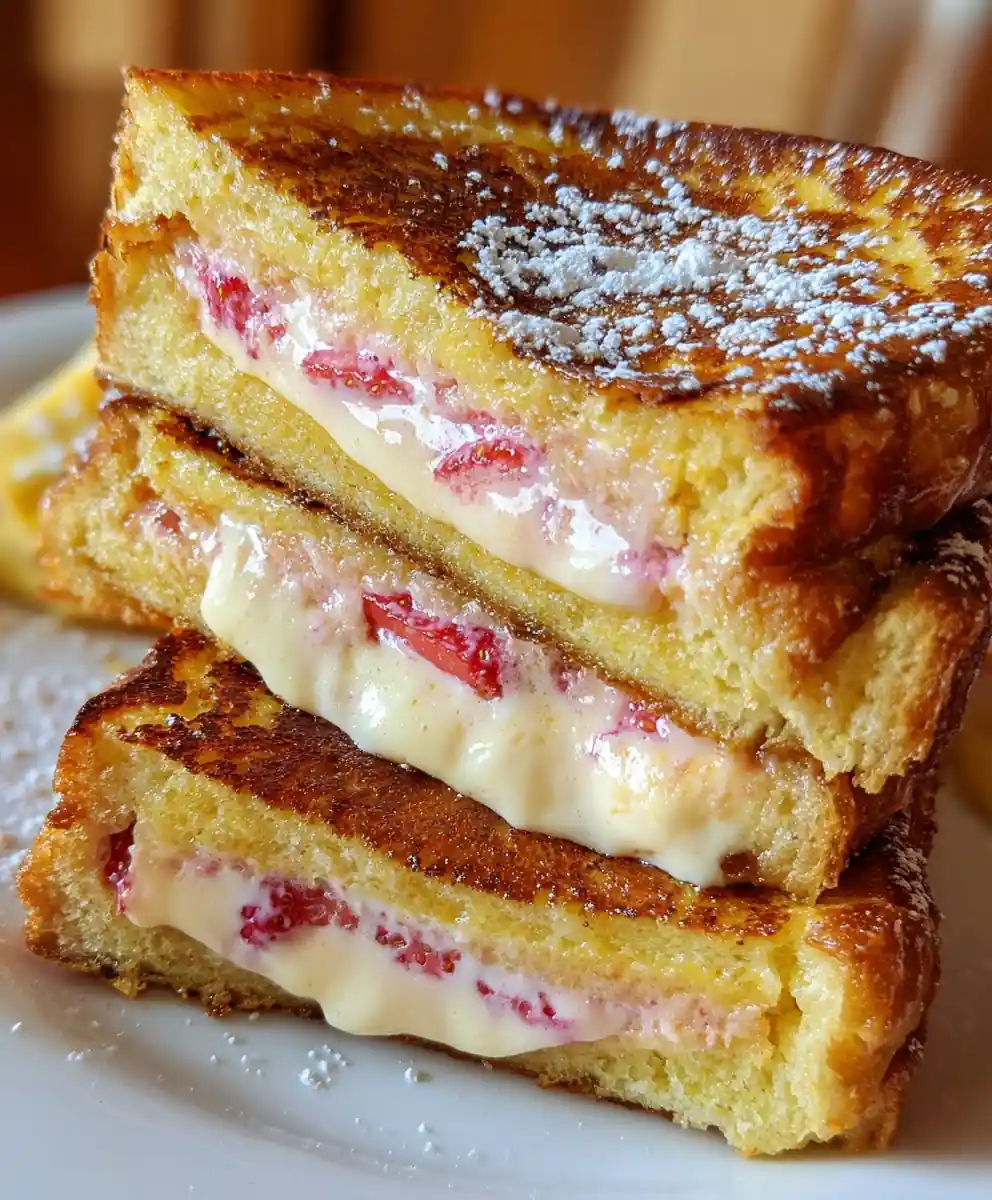 Stuffed French Toast Recipe With Strawberry Stripe Filling 5 stuffed french toast recipe With Strawberry Stripe Filling