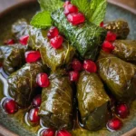 Stuffed Grape Leaves Recipe With Pomegranate Seeds And Mint 1761861069.7753751
