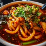 Udon Noodle Recipe In Chili-Garlic Red Broth 6 Udon Noodle Recipe In Chili Garlic Red Broth 1760958685.53859