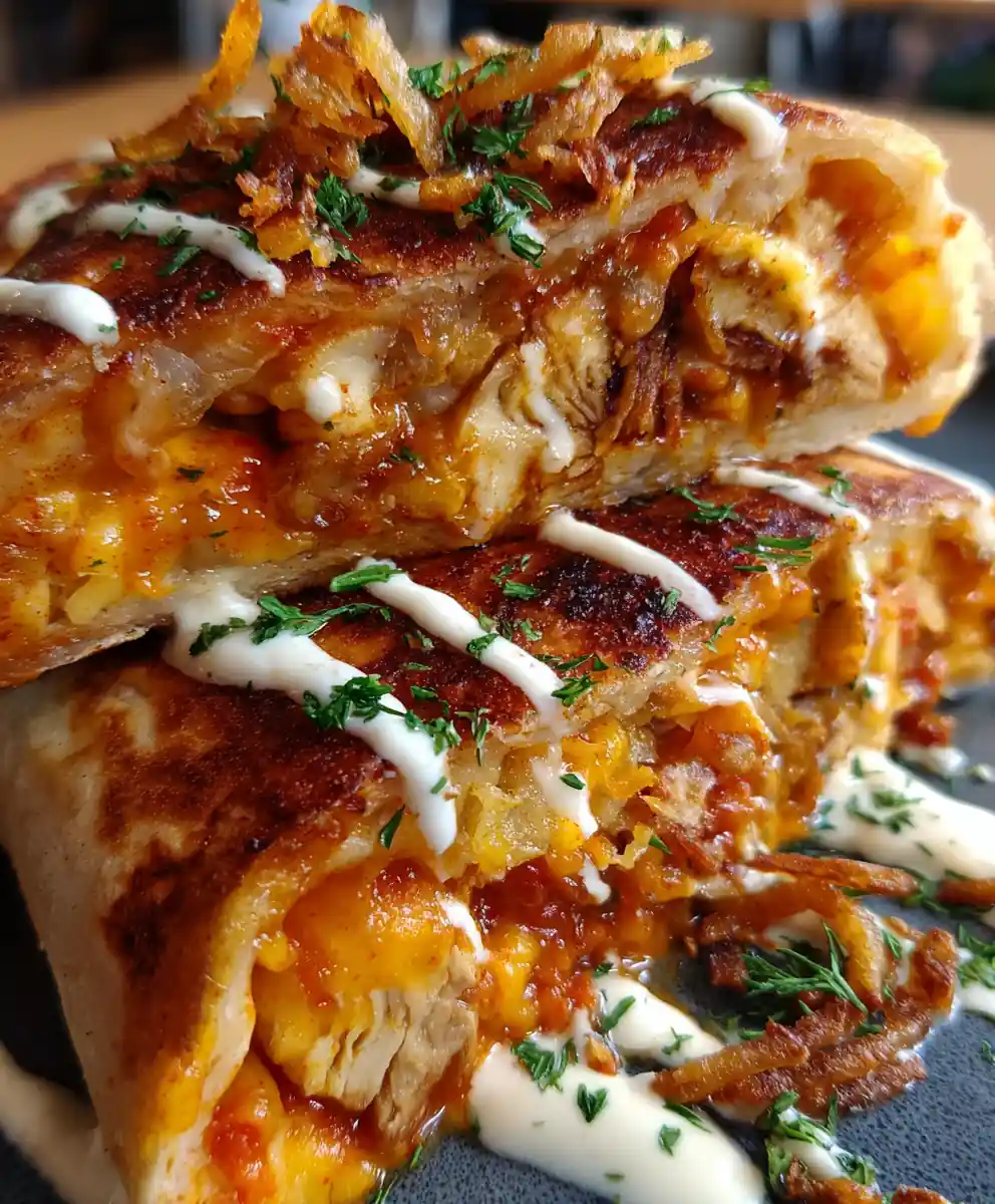 cheesy garlic chicken wraps recipe