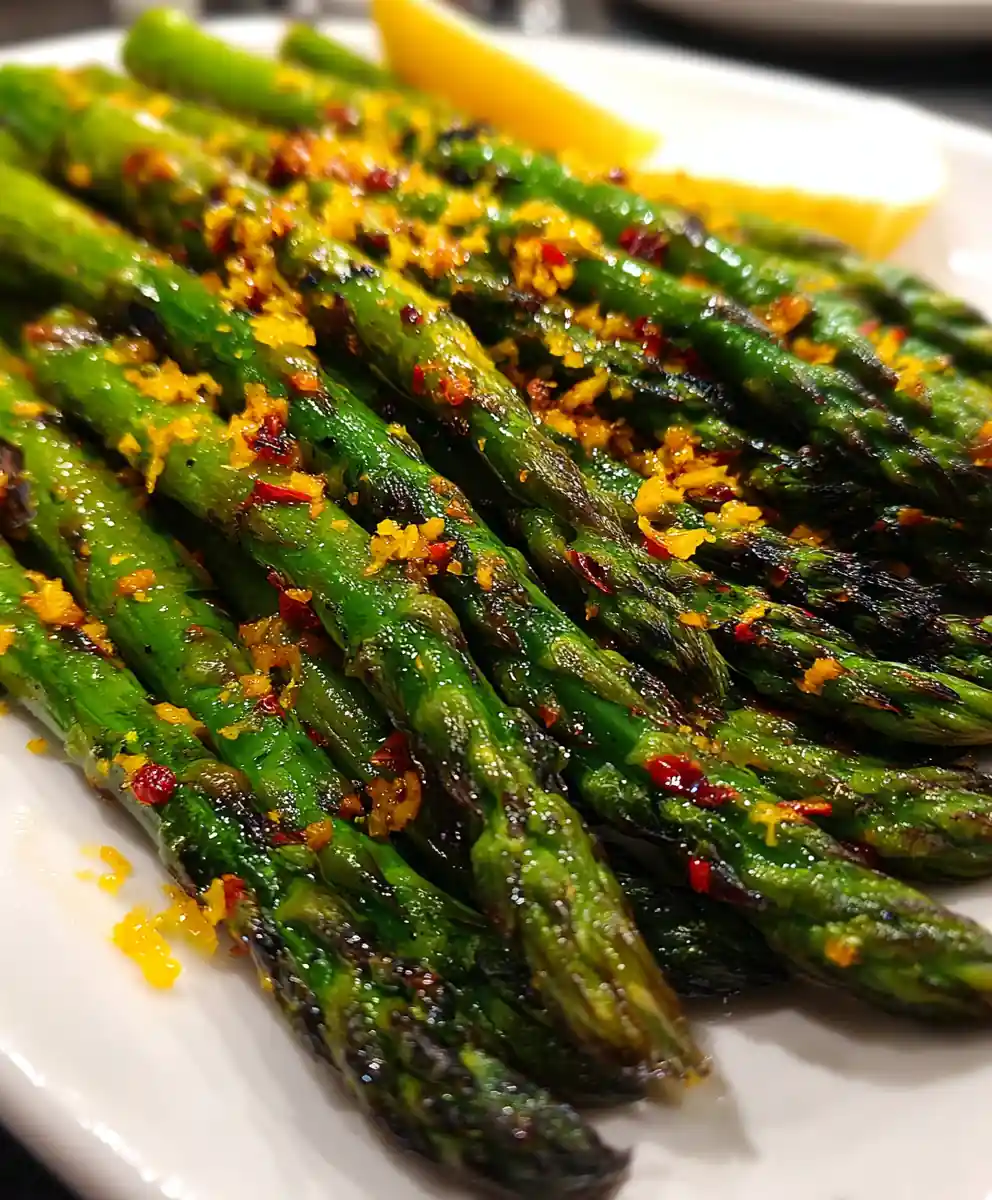 Grilled Asparagus Recipe Lemon Zest Char With Chili Flakes 5 grilled asparagus recipe Lemon Zest Char With Chili Flakes