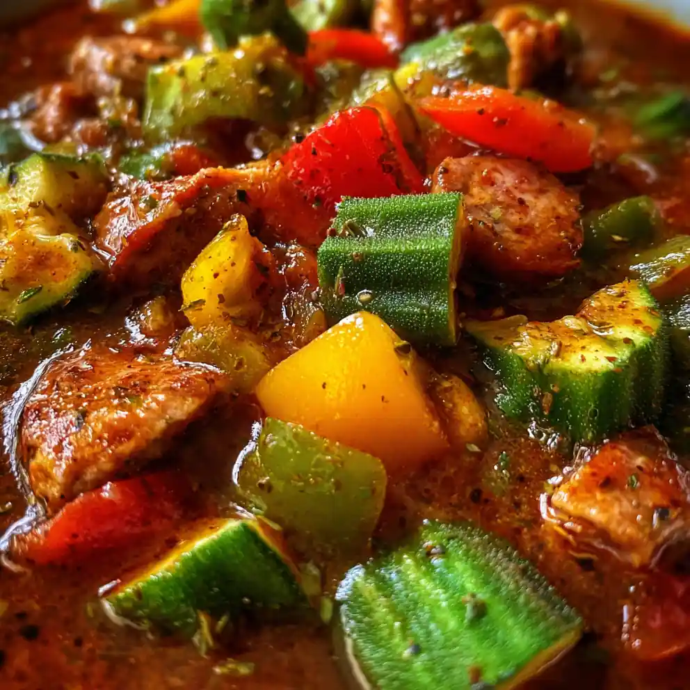 Gumbo Recipe Tricolor Pepper Pot With Okra 4 gumbo recipe Tricolor Pepper Pot With Okra