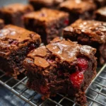 Homemade Brownies Recipe Glossy Crackle With Cherry Streaks 6 Homemade Brownies Recipe Glossy Crackle With Cherry Streaks 1762691693.4112213