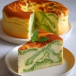 Japanese Cheesecake Recipe Matcha Marble Cotton Slice 1762641235.6104422