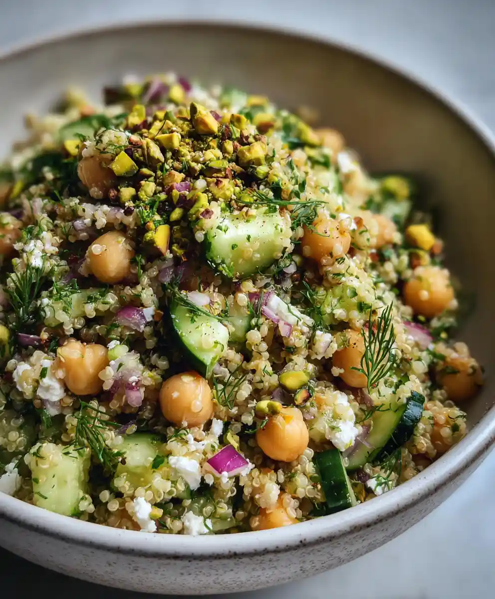 jennifer aniston salad recipe Chickpea Cucumber Bowl With Herbs