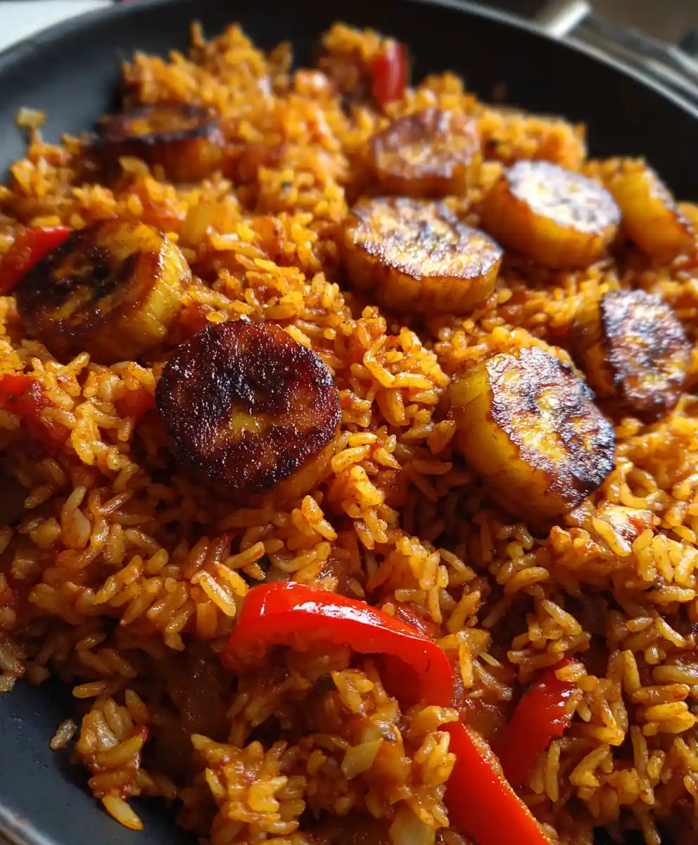 Jollof Rice Recipe Charred Pepper Pot With Plantain Coins 5 jollof rice recipe Charred Pepper Pot With Plantain Coins