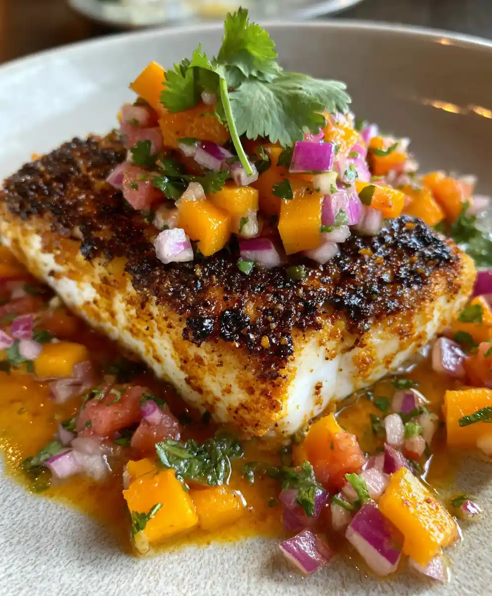 mahi mahi recipe Turmeric Crust With Papaya Salsa