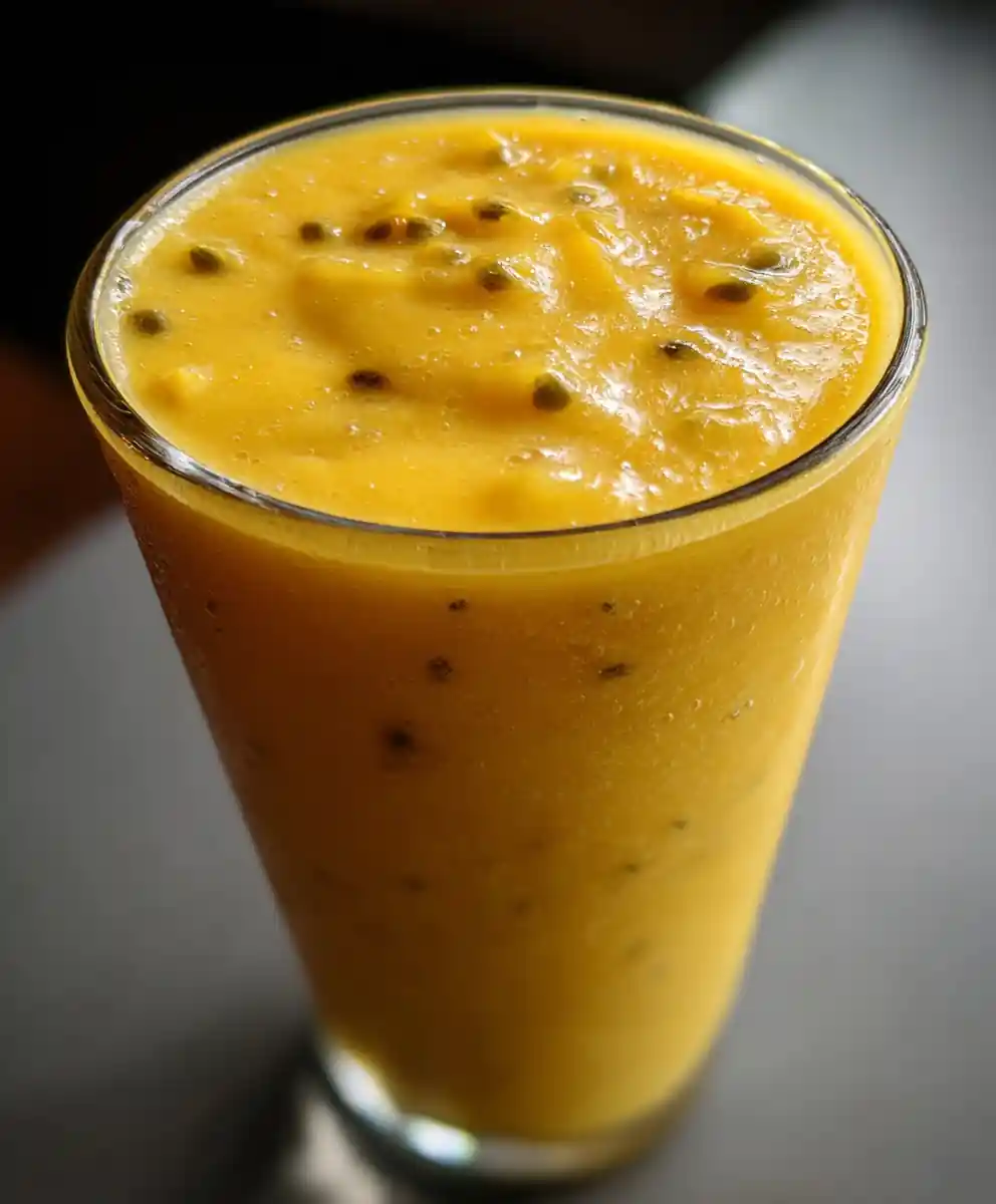 mango smoothie recipe Golden Blend With Passionfruit Flecks