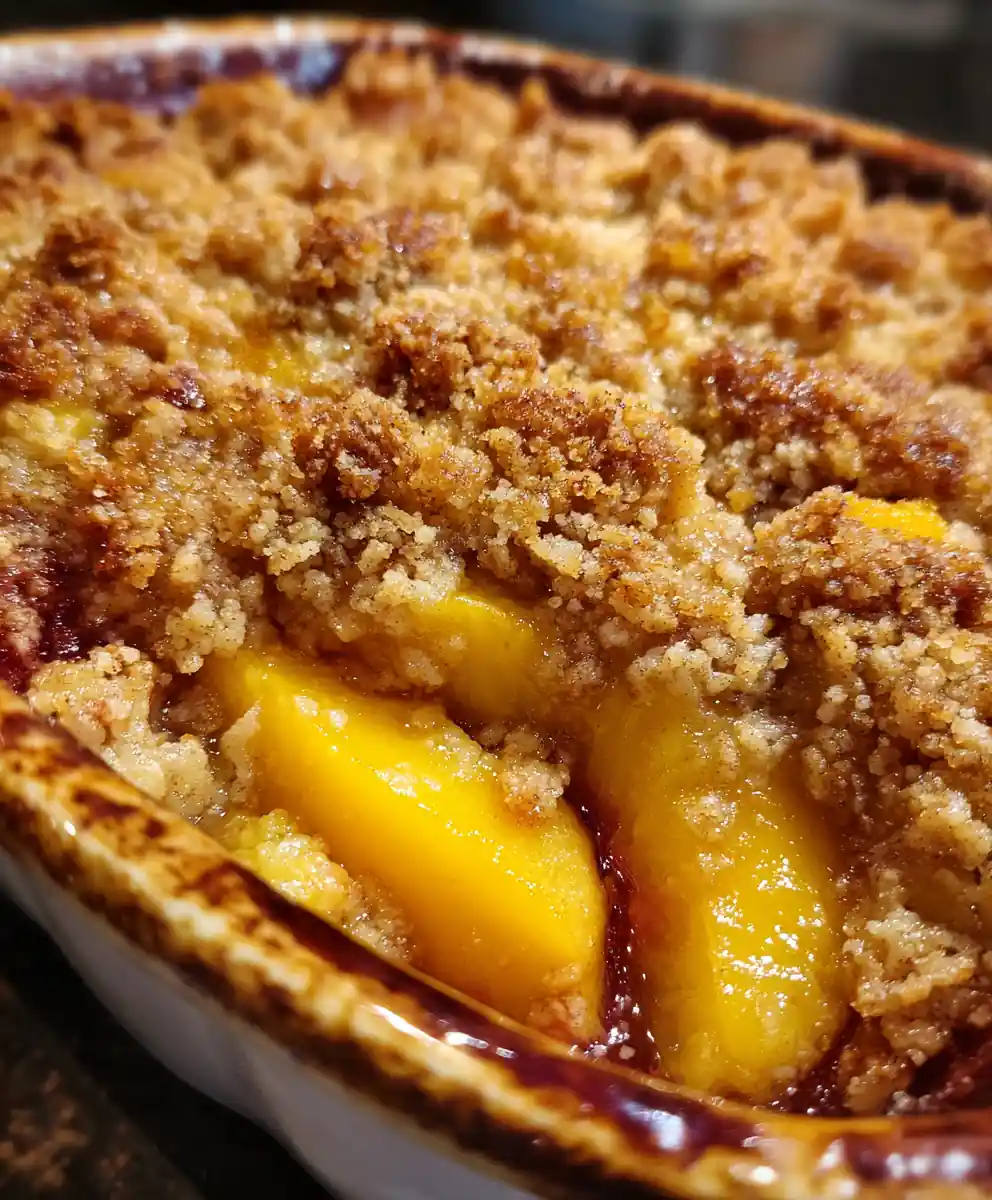 peach dump cake recipe Cinnamon Crumble With Sunset Peaches