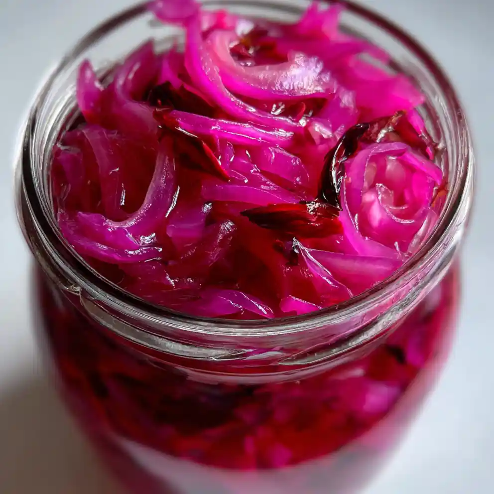 pickled onion recipe Hibiscus Pink Quick Slices