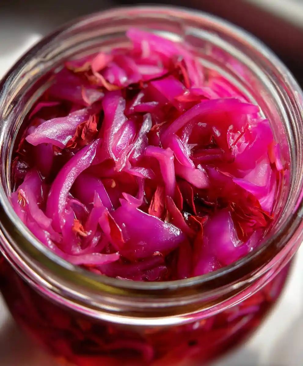 pickled onion recipe Hibiscus Pink Quick Slices