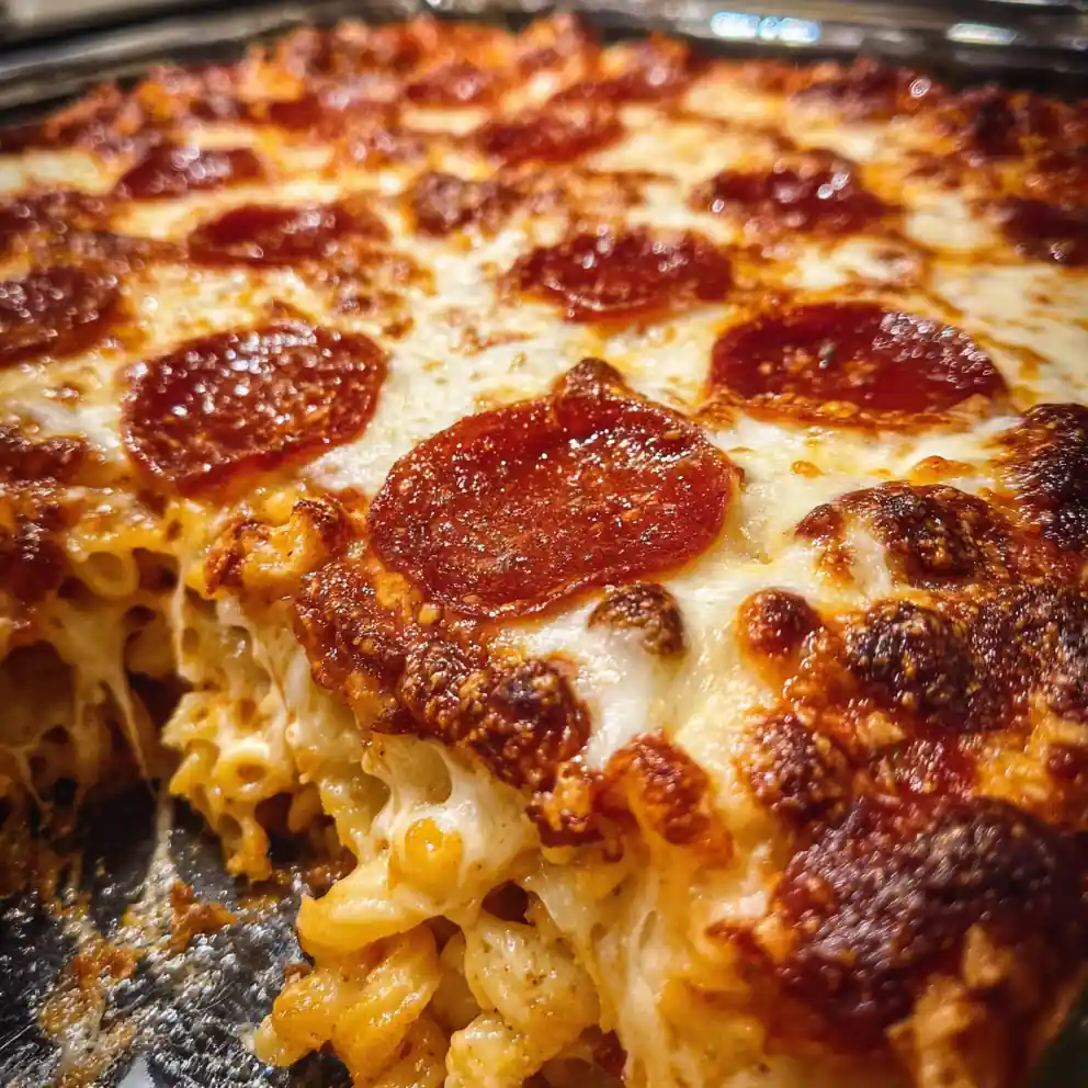 pizza casserole recipe Marinara Layer With Mozzarella Bubbles