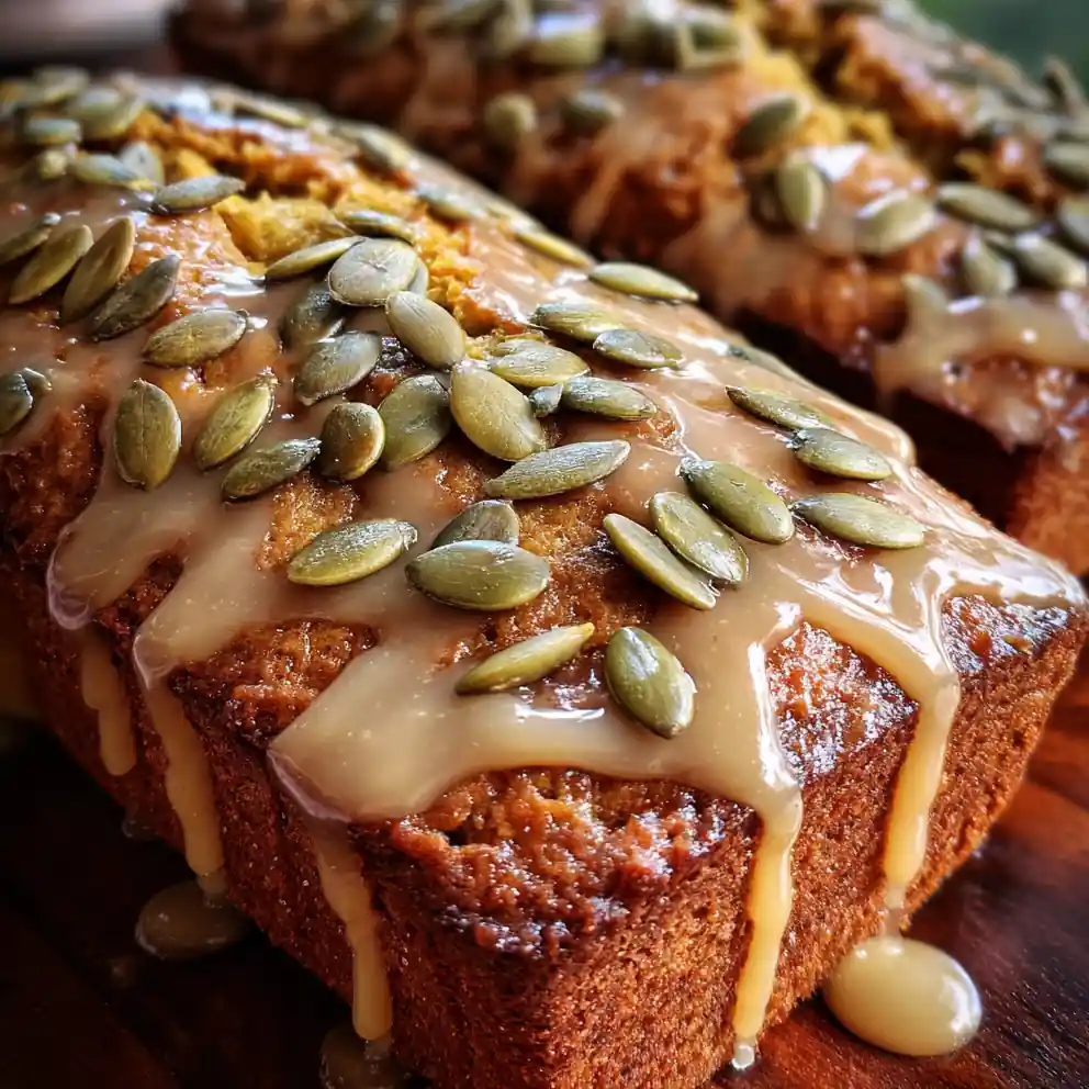 Pumpkin Bread Recipe Maple Glaze With Toasted Pumpkin Seeds 4 pumpkin bread recipe Maple Glaze With Toasted Pumpkin Seeds
