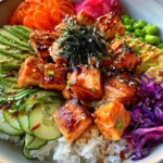Sushi Bowl Recipe Rainbow Veg And Salmon Cubes 1762645063.853092