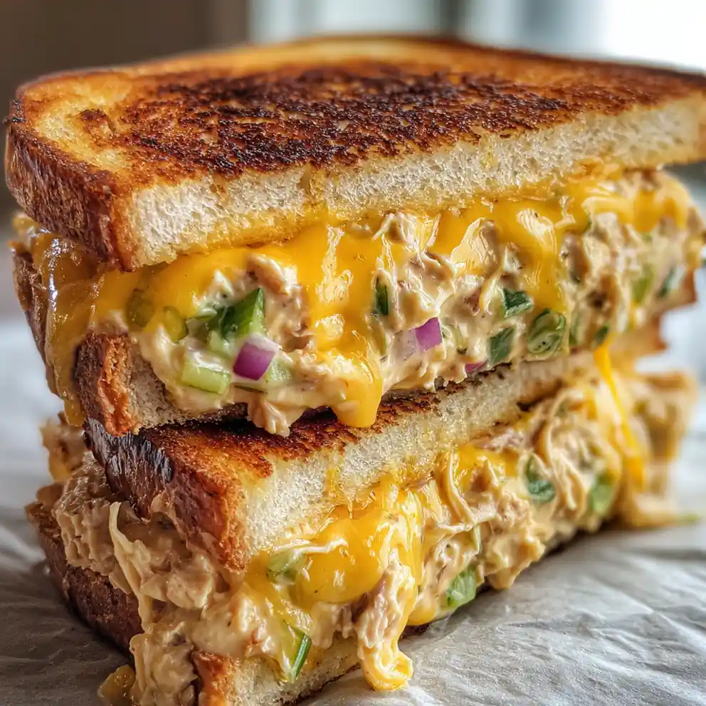 Tuna Melt Recipe Sharp Cheddar Top With Pickle Ribbons 4 tuna melt recipe Sharp Cheddar Top With Pickle Ribbons