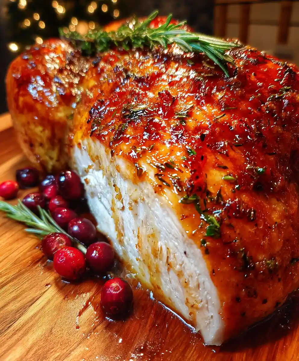 turkey recipe Citrus Herb Roast With Cranberry Lacquer
