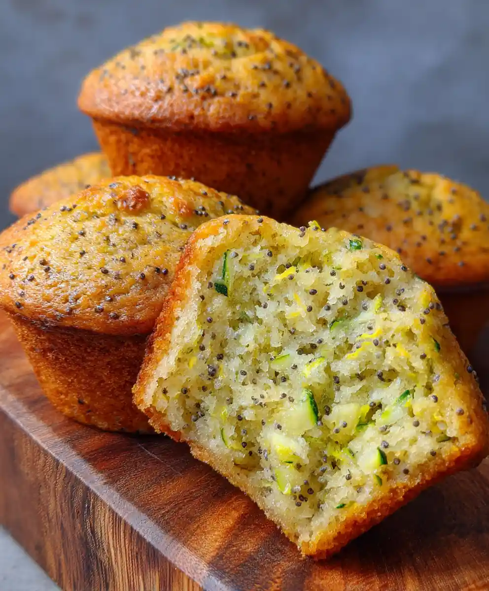 zucchini muffin recipe Lemon Poppy Speckled Domes