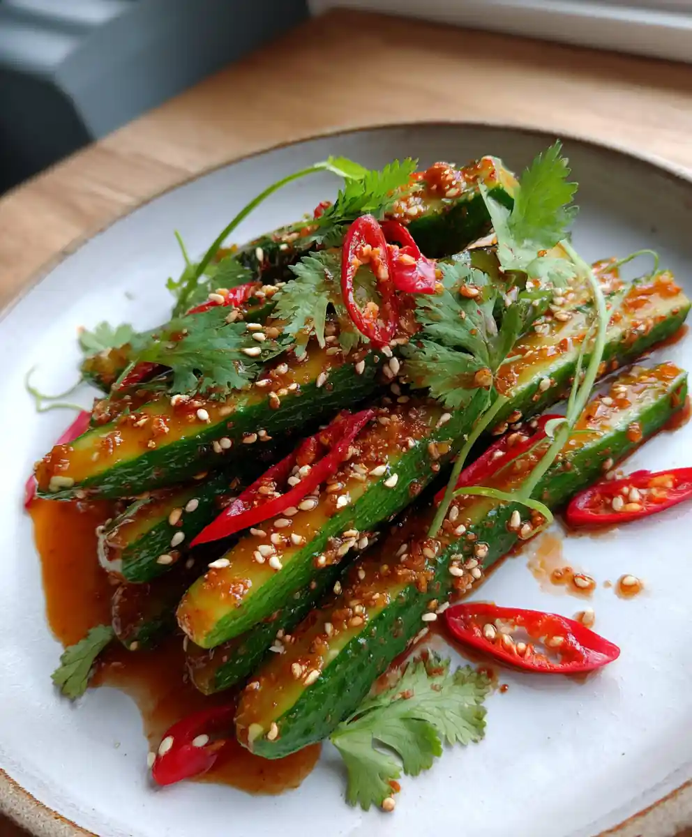 Asian Pickled Cucumbers With Spicy Chili Garlic Glaze 5 Asian Pickled Cucumbers with Spicy Chili Garlic Glaze