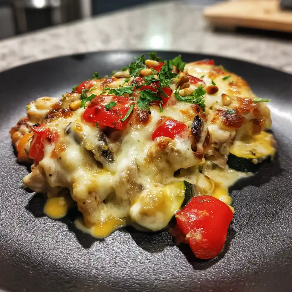 Baked Tuscan Chicken Casserole With Golden Saffron Cream Swirl 4 Baked Tuscan Chicken Casserole with Golden Saffron Cream Swirl