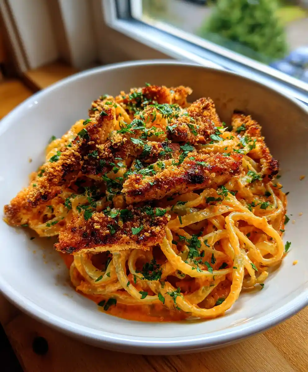 Cajun Chicken Linguine With Roasted Red Pepper Cream Swirl 5 Cajun Chicken Linguine with Roasted Red Pepper Cream Swirl